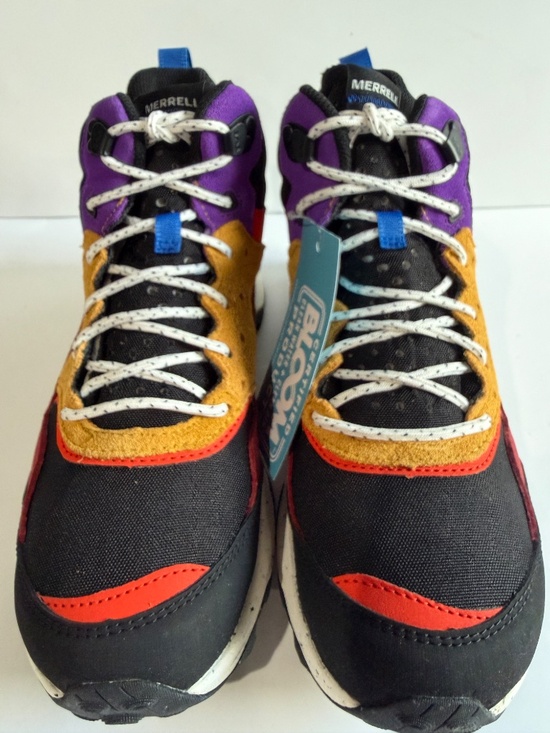 Merrell Speed Solo Mid Waterproof Hiking Outdoor Boots Black Multi Color Men NEW main image 4